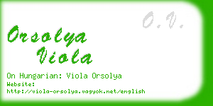 orsolya viola business card